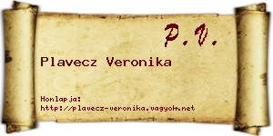 Plavecz Veronika névjegykártya