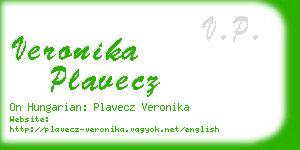 veronika plavecz business card